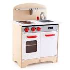 Pretend White Gourmet Kitchen Wooden Children's Toy w/ Oven, Stovetop, Sink Hape