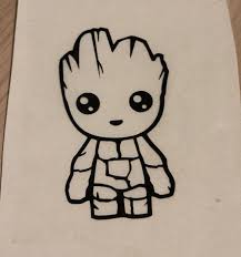 Baby Groot Decal Guardians Of The Galaxy Sticker Avengers Etsy Cute Small Drawings Cute Cartoon Drawings Easy Drawings This cute 'tree' steals the show every time! baby groot decal guardians of the