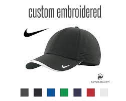 Custom Embroidered Nike Dri Fit Swoosh Perforated Cap Embroidered Nike Nike Dri Fit Embroidery Logo