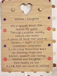 Mother And Daughter Sign Christmas Gift Mum Keepsake Etsy Birthday Greetings For Daughter Mum Poems Daughter Poems