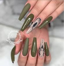 Attractive Acrylic Black Coffin Nails Designs 50 Attractive Acrylic Nail Art Designs Trends Ideas 2019 Coffin Nails Stiletto Nails Green Nail Designs Green Nails Coffin Nails Designs