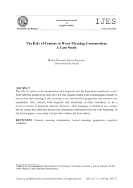 Namanya tetap mie lethek, walau disukai obama. Pdf The Role Of Context In Word Meaning Construction A Case Study