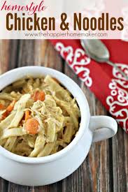 Terrific with fish, this dish also goes well with meat or poultry. Homestyle Chicken And Noodles Recipe The Happier Homemaker