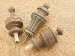 3 Large Vintage Wooden Finials Bed Post Finials Free Etsy Bed With Posts Wooden Finials