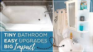 Diy small bathroom makeover on a budget! Small Bathroom Diy Budget Remodel Cheap Easy Bathroom Makeover Bathroom Updates Before After Youtube
