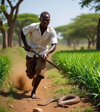 THE SNAKEBITE A Story With A Great Lesson A farmer brought his 4-year-old  son to the farm and let him rest while he worked. While tilling the soil,  the farmer heard his