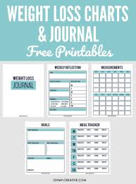 printable weight loss chart and journal for weight loss