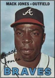 GENE OLIVER/MACK JONES 2-CARD VINTAGE LOT 1967 Topps MILWAUKEE BRAVES EX