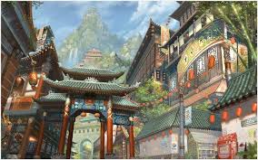 Japanese Art Painting Fantasy Wallpaper Japanese Art Painting Fantasy Wallpaper 1080p Japanese Art Painting F Paisagem Japonesa Cenario Anime Templo Shaolin