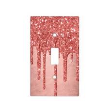 Coral Drip Decor Metallic Orange Glitter Icing Light Switch Cover Zazzle Com Light Switch Covers Diy Light Switch Covers Light Switch Art