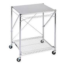Honey Can Do Household Folding Work Table With Wheels In Stainless Steel Stainless Steel Work Table Stainless Steel Table Work Table