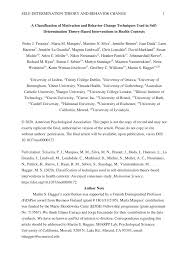 After her health improved, dr. Pdf Classification Of Techniques Used In Self Determination Theory Based Interventions In Health Contexts An Expert Consensus Study