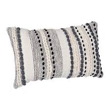 Black And Grey Throw Pillows Gray Knots And Braids Wool Accent Pillow Couch Accent Pillows Grey Throw Pillows Textured Throw Pillows