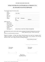 Surat pernyataan penghasilan orang tua. Contoh Surat Keterangan Penghasilan Orangtua Non Pns