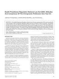 Financial laws around the world can vary from those found in the u.s. Pdf Health Practitioner Regulation National Law Act 2009 Attitudes And Compliance Of The Chiropractic Profession One Year On