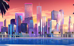 Aesthetic City Skyline Desktop Wallpaper City Wallpaper Cityscape Wallpaper Watercolor Wallpaper Iphone