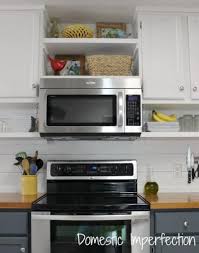 28 Ideas Kitchen Open Shelving Microwave Upper Cabinets Diy Kitchen Shelves Kitchen Shelves Microwave Above Stove