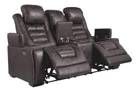 Cave Warrior Power Reclining Loveseat With Console Ashley Furniture Homestore Power Reclining Loveseat Power Recliners Love Seat