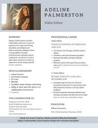 Video Editor Resume Samples Templates Pdf Doc 2021 Video Editor Resumes Bot Resume Examples Graphic Design Resume Resume Template Examples