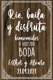 Instead of the traditional sand and sea holidays, foreign tourists are invited to enjoy the charms of the spanish countryside, . Leinwandbild Hochzeit Bienvenidos A Nuestra Boda Tenstickers