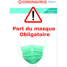 Périmètre port du masque obligatoire. Panneau D Affichage Signaletique Port Du Masque Obligatoire A Commander Ici En Format A4 Ou A3