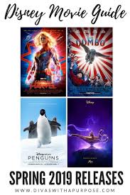 Originally scheduled for a memorial day weekend release, this one wasn't pulled from that date until late april, but disney is going to be competing with itself for the box office crown this year. Your Spring 2019 Disney Movie Guide Divas With A Purpose