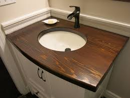 wooden bathroom sink cabinet countertop