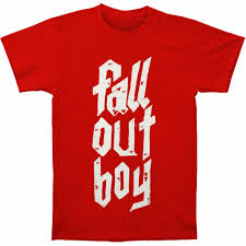 Us 7 7 Fall Out Boy Mens Metal Stack Slim Fit T Shirt Red High Quality Tee Shirt On Aliexpress