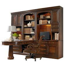 Check spelling or type a new query. Hooker Furniture European Renaissance Ii Office Wall Unit With Peninsula Desk Computer Credenza And Wall Storage Cabinet Belfort Furniture L Shape Desks