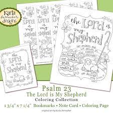 Each lesson comes with a coloring sheet and colored poster that depicts the bible verse. Easter Psalm 23 Bible Journaling Printable Coloring Collection