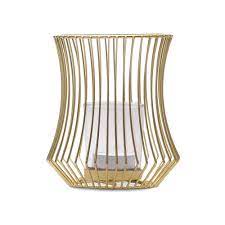 Candles are an elegant way to enhance the visual appeal of any space. Gold Metal Wire Candle Holder The Knot Shop