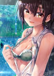 ryouma (galley) dokyuu hentai hxeros bra nipple slip open shirt see through  seifuku undressing wet clothes | 1087282 | yande.re