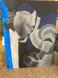 Patience's Monochrome Magic: A Student Artist's Journey in Black and White  Painting”