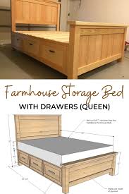 Bed frame is one of the most important element to design your dream bedroom. Farmhouse Storage Bed With Drawers Queen Ana White