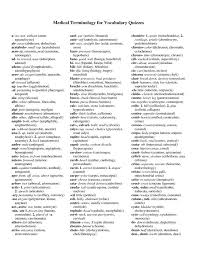 printable medical terminology flash cards medical