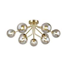 Kombiniert mit einer hängelampe über dem esstisch wird der raum bestmöglich erhellt. Aldora 9 Light 62cm Ceiling Spotlight Corrigan Studio Fixture Colour Gold Shade Colour Cognac 62cm 9light Aldora Ceiling In 2020 Rauchglas Deckenstrahler Glas