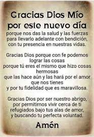 Dios Oracion Peticion Gracias Dios Mio Por Este Nuevo Dia Oraciones Oracion Para Dar Gracias Oraciones Cristianas Le debemos muchas acción de gracias a dios. dios oracion peticion gracias dios