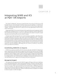 chapter 2 integrating nims and ics at part 139 airports