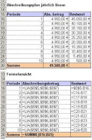 In den nächsten 40 jahren können sie als eigentümer der vermieteten immobilie pro jahr 6.400 euro abschreiben. Excel Tipp Abschreibungen Berechnen Mit Den Abschreibungsfunktionen