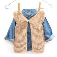 This adorable knitted vest's free pattern comes with instructions for 4 sizes. Knitted Girly Vest For Baby Free Pattern Tutorial