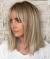 Medium Blonde Hair With Bangs