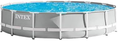 Intex Round Prism Frame Pool Set 15ft X 42 26723eh Model Garden Outdoor Ad In 2020 Inflatable Pool Swimming Pools Above Ground Swimming Pools