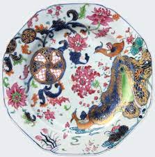 A Chinese Famille Rose Pseudo Tobacco Leaf Plate Qianlong Period China Porcelain Brightly Enamelled In The Fam Tobacco Leaf Porcelain Japanese Porcelain