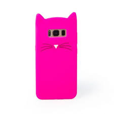 secron samsung galaxy s8 kedi figurlu kilif pembe