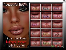 The price of the tattoo depends on the size. Second Life Marketplace New Tt Beautiful Lips Kiss Me Lips Tattoo Color Change