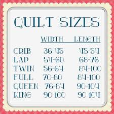 Baby Quilts Charts Quilt Size Chart From Sassy Quilter Go