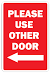 Please Use Other Door Sign Pdf