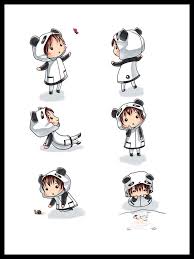 Panda Girl Dessin Manga Dessin Kawaii