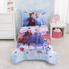 Disney Frozen 2 Magical Journey 4 Piece Toddler Bed Set Lavender Plum And White Walmart Com In 2020 Toddler Bed Set Frozen Bedroom Frozen Bedroom Decor