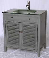 Walmartlanza 32' single bathroom vanity set. 32 Inch Bathroom Vanity Louvered Shutter Doors Style Gray Color 32 Wx21 Dx35 H S112832g